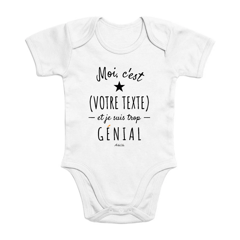 Cadeau anniversaire : Body - XXX est trop Génial - Coton Bio - Cadeau Personnalisable - Cadeau Personnalisable - Cadeaux-Positifs.com -0-3 Mois-Blanc-