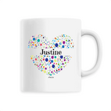 Mug - Justine (Coeur) - 6 Coloris - Cadeau Unique & Tendre - Cadeau Personnalisable - Cadeaux-Positifs.com -Unique-Blanc-