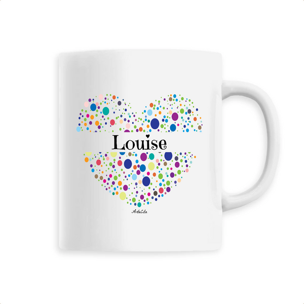 Mug - Louise (Coeur) - 6 Coloris - Cadeau Unique & Tendre - Cadeau Personnalisable - Cadeaux-Positifs.com -Unique-Blanc-