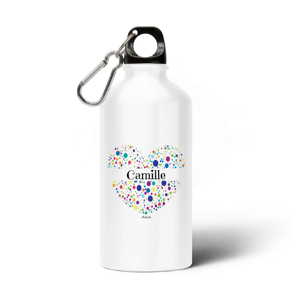 Gourde - Camille (Coeur) - Sans BPA - Cadeau Unique & Tendre - Cadeau Personnalisable - Cadeaux-Positifs.com -Unique-Blanc-