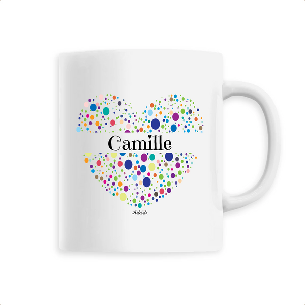Mug - Camille (Coeur) - 6 Coloris - Cadeau Unique & Tendre - Cadeau Personnalisable - Cadeaux-Positifs.com -Unique-Blanc-