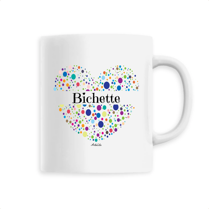Cadeau anniversaire : Mug - Bichette (Coeur) - 6 Coloris - Cadeau Unique & Tendre - Cadeau Personnalisable - Cadeaux-Positifs.com -Unique-Blanc-