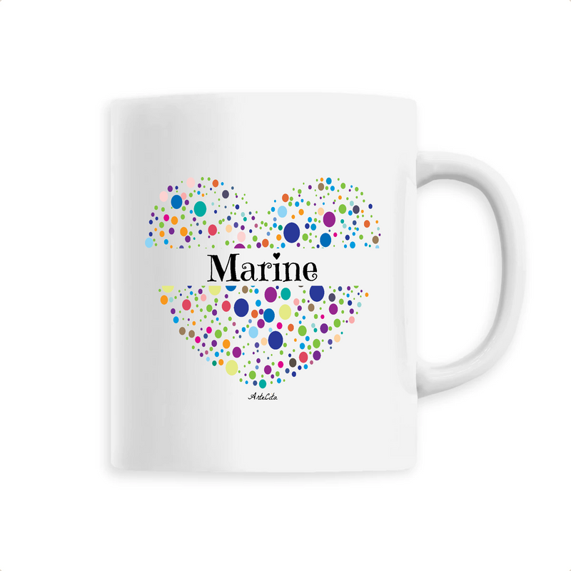 Cadeau anniversaire : Mug - Marine (Coeur) - 6 Coloris - Cadeau Unique & Tendre - Cadeau Personnalisable - Cadeaux-Positifs.com -Unique-Blanc-