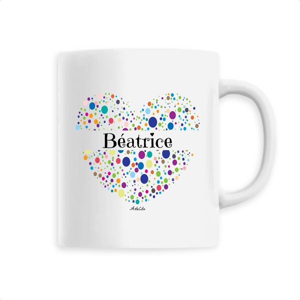 Mug - Béatrice (Coeur) - 6 Coloris - Cadeau Unique & Tendre - Cadeau Personnalisable - Cadeaux-Positifs.com -Unique-Blanc-