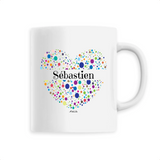 Mug - Sébastien (Coeur) - 6 Coloris - Cadeau Unique & Tendre - Cadeau Personnalisable - Cadeaux-Positifs.com -Unique-Blanc-