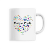 Mug - Mamie Poule (Coeur) - 6 Coloris - Cadeau Unique & Tendre - Cadeau Personnalisable - Cadeaux-Positifs.com -Unique-Blanc-