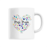 Mug - Papy Poule (Coeur) - 6 Coloris - Cadeau Unique & Tendre - Cadeau Personnalisable - Cadeaux-Positifs.com -Unique-Blanc-