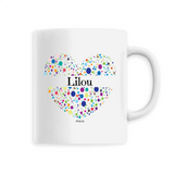 Mug - Lilou (Coeur) - 6 Coloris - Cadeau Unique & Tendre - Cadeau Personnalisable - Cadeaux-Positifs.com -Unique-Blanc-