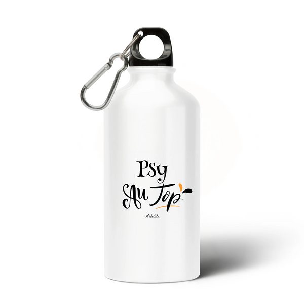 Gourde - Psy au Top - Alu sans BPA - Cadeau Durable - Cadeau Personnalisable - Cadeaux-Positifs.com -Unique-Blanc-