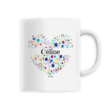 Mug - Céline (Coeur) - 6 Coloris - Cadeau Unique & Tendre - Cadeau Personnalisable - Cadeaux-Positifs.com -Unique-Blanc-