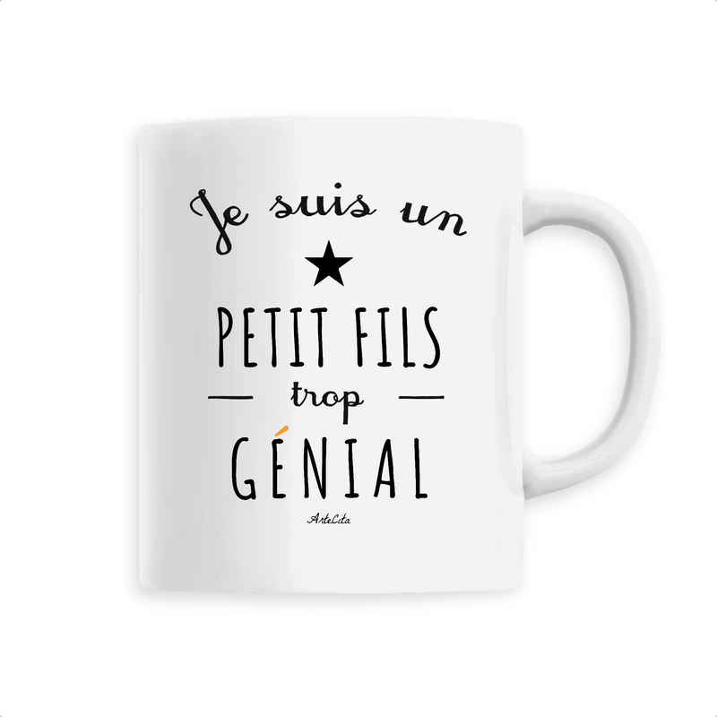 Cadeau anniversaire : Mug - Un Petit Fils trop Génial - 6 Coloris - Cadeau Original - Cadeau Personnalisable - Cadeaux-Positifs.com -Unique-Blanc-