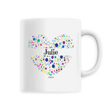 Mug - Julie (Coeur) - 6 Coloris - Cadeau Unique & Tendre - Cadeau Personnalisable - Cadeaux-Positifs.com -Unique-Blanc-