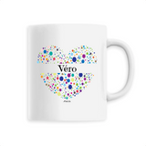 Mug - Véro (Coeur) - 6 Coloris - Cadeau Unique & Tendre - Cadeau Personnalisable - Cadeaux-Positifs.com -Unique-Blanc-