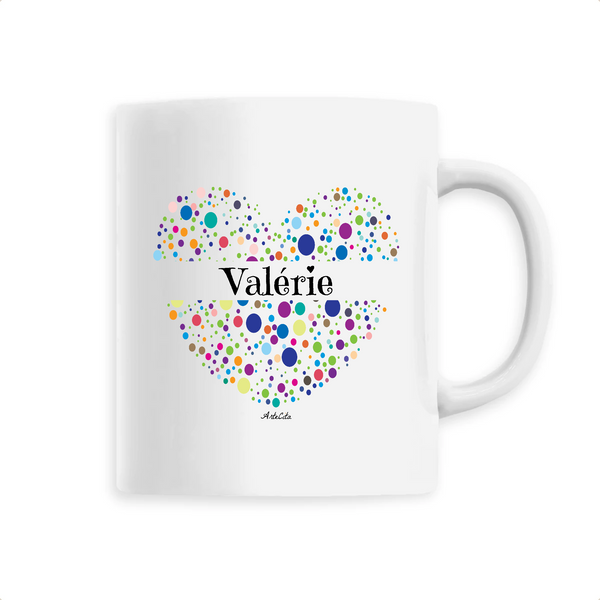 Mug - Valérie (Coeur) - 6 Coloris - Cadeau Unique & Tendre - Cadeau Personnalisable - Cadeaux-Positifs.com -Unique-Blanc-