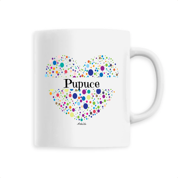 Mug - Pupuce (Coeur) - 6 Coloris - Cadeau Unique & Tendre - Cadeau Personnalisable - Cadeaux-Positifs.com -Unique-Blanc-