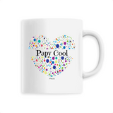 Mug - Papy Cool (Coeur) - 6 Coloris - Cadeau Unique & Tendre - Cadeau Personnalisable - Cadeaux-Positifs.com -Unique-Blanc-