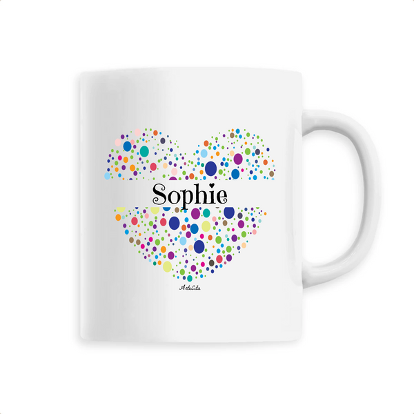 Mug - Sophie (Coeur) - 6 Coloris - Cadeau Unique & Tendre - Cadeau Personnalisable - Cadeaux-Positifs.com -Unique-Blanc-