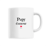 Mug - Papy d'amour - 6 Coloris - Cadeau Original - Cadeau Personnalisable - Cadeaux-Positifs.com -Unique-Blanc-