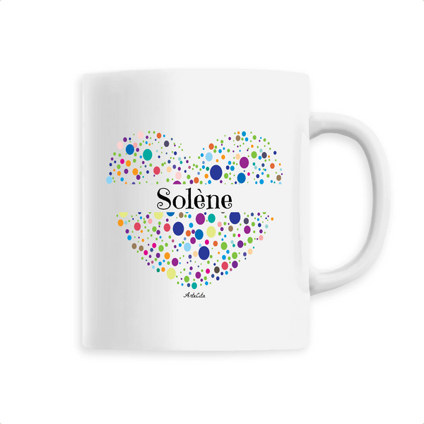 Mug - Solène (Coeur) - 6 Coloris - Cadeau Unique & Tendre - Cadeau Personnalisable - Cadeaux-Positifs.com -Unique-Blanc-