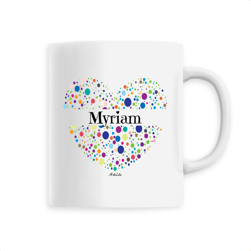 Cadeau anniversaire : Mug - Myriam (Coeur) - 6 Coloris - Cadeau Unique & Tendre - Cadeau Personnalisable - Cadeaux-Positifs.com -Unique-Blanc-