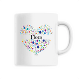 Mug - Flora (Coeur) - 6 Coloris - Cadeau Unique & Tendre - Cadeau Personnalisable - Cadeaux-Positifs.com -Unique-Blanc-
