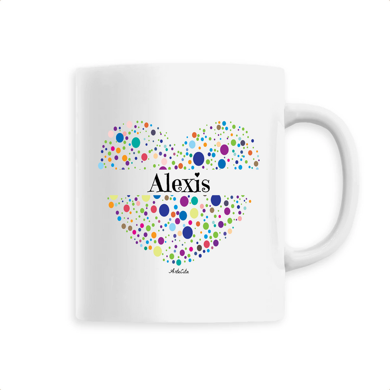Cadeau anniversaire : Mug - Alexis (Coeur) - 6 Coloris - Cadeau Unique & Tendre - Cadeau Personnalisable - Cadeaux-Positifs.com -Unique-Blanc-