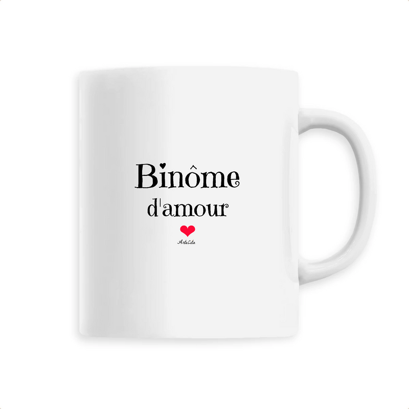 Cadeau anniversaire : Mug - Binôme d'amour - 6 Coloris - Cadeau Original - Cadeau Personnalisable - Cadeaux-Positifs.com -Unique-Blanc-