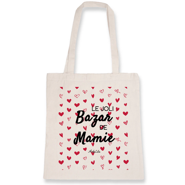 Tote Bag - Le joli Bazar de Mamie - Cadeau Durable & Original - Cadeau Personnalisable - Cadeaux-Positifs.com -Unique-Blanc-