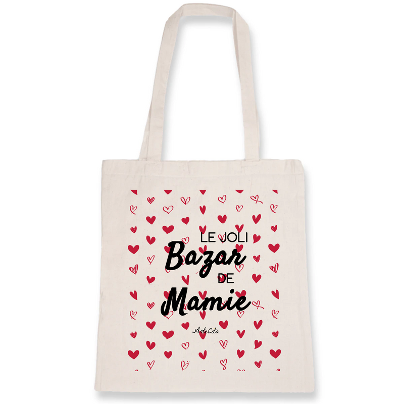 Cadeau anniversaire : Tote Bag - Le joli Bazar de Mamie - Cadeau Durable & Original - Cadeau Personnalisable - Cadeaux-Positifs.com -Unique-Blanc-