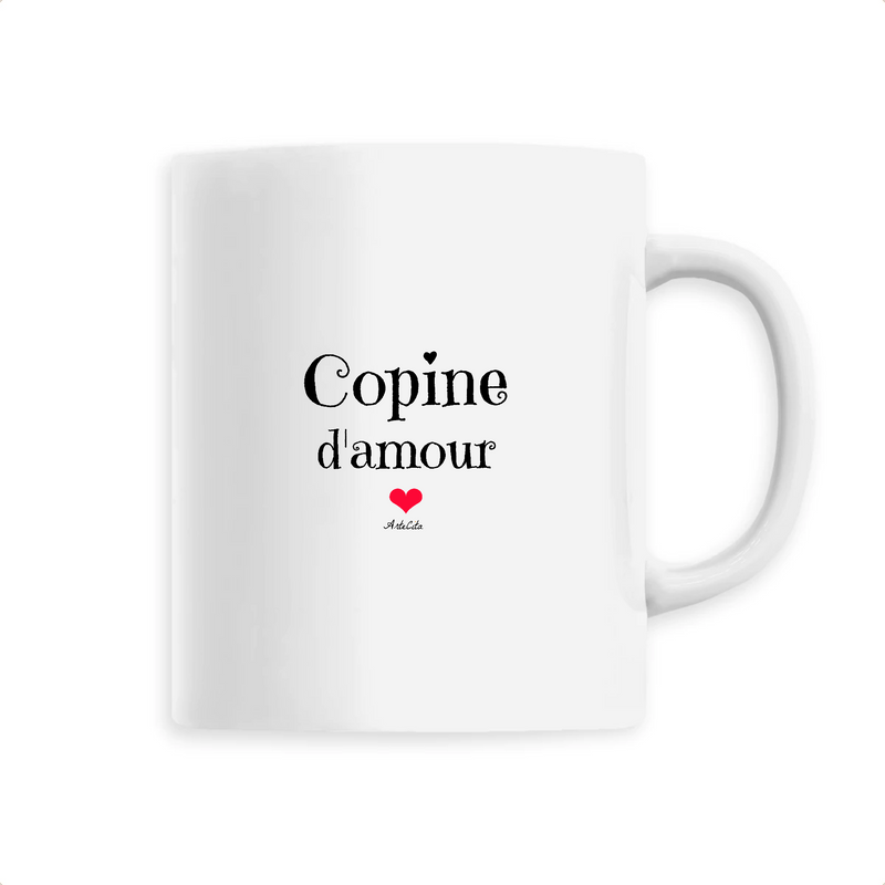 Cadeau anniversaire : Mug - Copine d'amour - 6 Coloris - Cadeau Original & Tendre - Cadeau Personnalisable - Cadeaux-Positifs.com -Unique-Blanc-