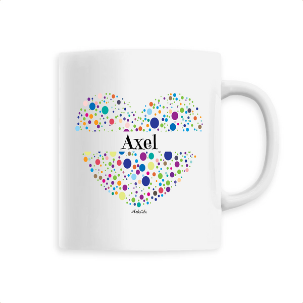 Mug - Axel (Coeur) - 6 Coloris - Cadeau Unique & Tendre - Cadeau Personnalisable - Cadeaux-Positifs.com -Unique-Blanc-
