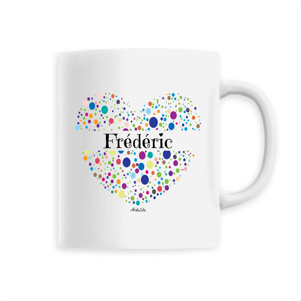 Mug - Frédéric (Coeur) - 6 Coloris - Cadeau Unique & Tendre - Cadeau Personnalisable - Cadeaux-Positifs.com -Unique-Blanc-