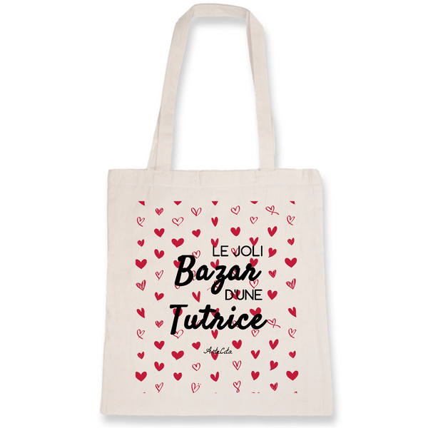 Tote Bag - Le joli Bazar d'une Tutrice - Cadeau éco-responsable - Cadeau Personnalisable - Cadeaux-Positifs.com -Unique-Blanc-