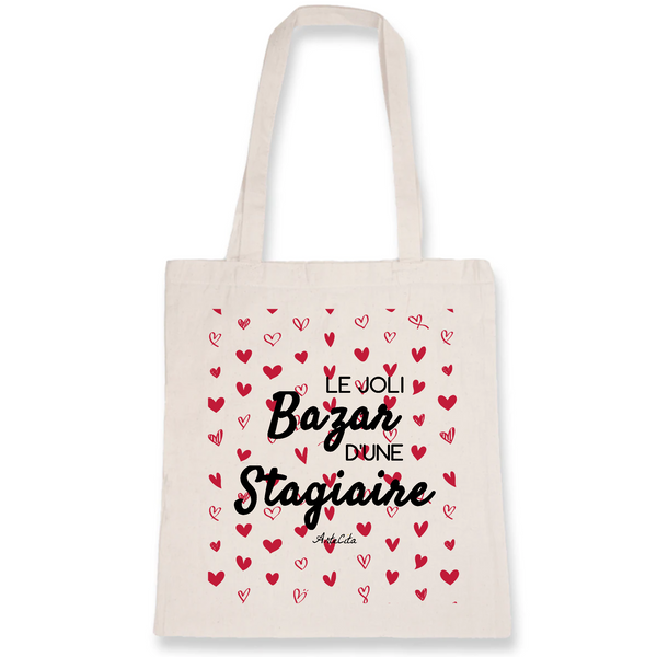 Tote Bag - Le joli Bazar d'une Stagiaire - Cadeau éco-responsable - Cadeau Personnalisable - Cadeaux-Positifs.com -Unique-Blanc-