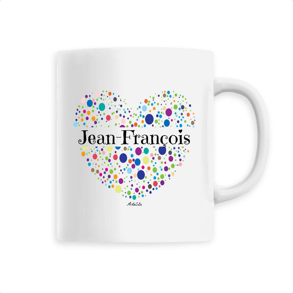 Mug - Jean-François (Coeur) - 6 Coloris - Cadeau Unique & Tendre - Cadeau Personnalisable - Cadeaux-Positifs.com -Unique-Blanc-