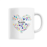 Mug - Sonia (Coeur) - 6 Coloris - Cadeau Unique & Tendre - Cadeau Personnalisable - Cadeaux-Positifs.com -Unique-Blanc-