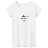 T-Shirt - Bichette d'amour - Coton Bio - 3 Coloris - Cadeau Original - Cadeau Personnalisable - Cadeaux-Positifs.com -XS-Blanc-