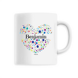 Mug - Benjamin (Coeur) - 6 Coloris - Cadeau Unique & Tendre - Cadeau Personnalisable - Cadeaux-Positifs.com -Unique-Blanc-