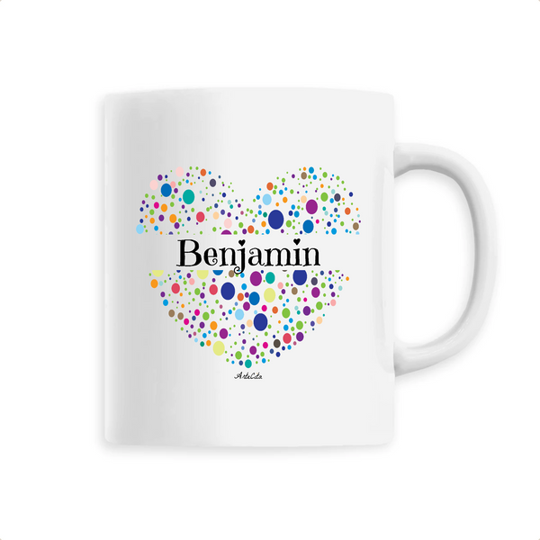 Mug - Benjamin (Coeur) - 6 Coloris - Cadeau Unique & Tendre - Cadeau Personnalisable - Cadeaux-Positifs.com -Unique-Blanc-