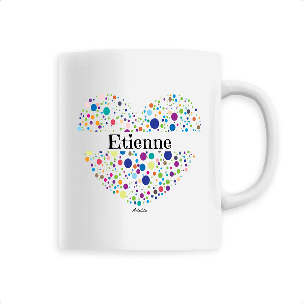 Mug - Etienne (Coeur) - 6 Coloris - Cadeau Unique & Tendre - Cadeau Personnalisable - Cadeaux-Positifs.com -Unique-Blanc-