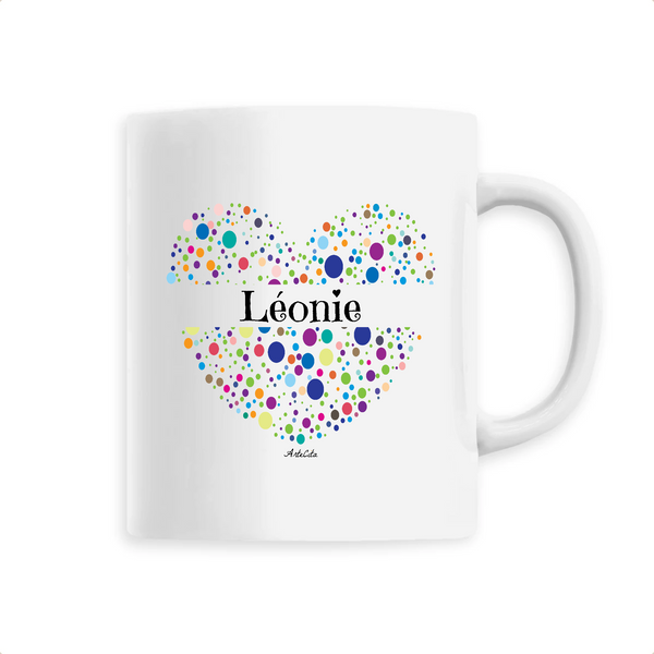 Mug - Léonie (Coeur) - 6 Coloris - Cadeau Unique & Tendre - Cadeau Personnalisable - Cadeaux-Positifs.com -Unique-Blanc-