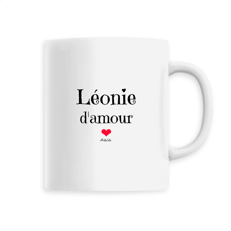 Cadeau anniversaire : Mug - Léonie d'amour - 6 Coloris - Cadeau Original & Tendre - Cadeau Personnalisable - Cadeaux-Positifs.com -Unique-Blanc-