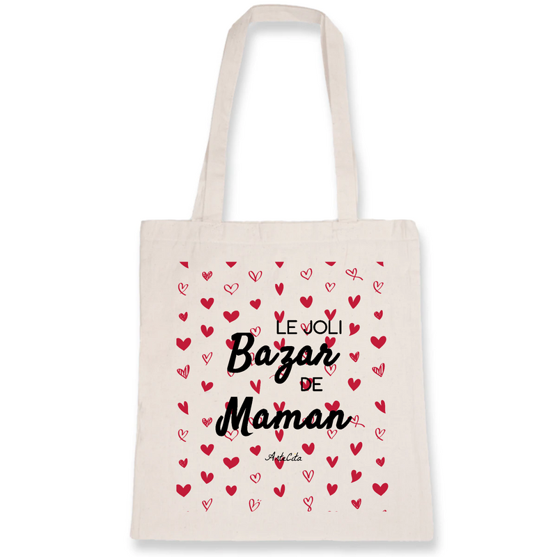 Cadeau anniversaire : Tote Bag - Le joli Bazar de Maman - Cadeau Durable & Original - Cadeau Personnalisable - Cadeaux-Positifs.com -Unique-Blanc-