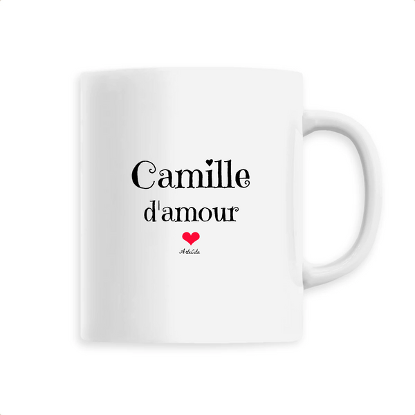 Mug - Camille d'amour - 6 Coloris - Cadeau Original & Tendre - Cadeau Personnalisable - Cadeaux-Positifs.com -Unique-Blanc-