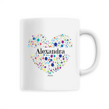 Mug - Alexandra (Coeur) - 6 Coloris - Cadeau Unique & Tendre - Cadeau Personnalisable - Cadeaux-Positifs.com -Unique-Blanc-