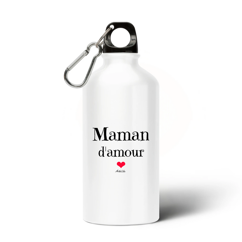 Cadeau anniversaire : Gourde - Maman d'amour - Sans BPA - Cadeau Tendre & Original - Cadeau Personnalisable - Cadeaux-Positifs.com -Unique-Blanc-