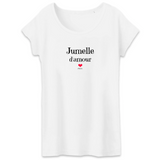 T-Shirt - Jumelle d'amour - Coton Bio - 3 Coloris - Cadeau Original - Cadeau Personnalisable - Cadeaux-Positifs.com -XS-Blanc-