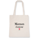 Tote Bag - Maman d'amour - Coton Bio - Cadeau Original & Tendre - Cadeau Personnalisable - Cadeaux-Positifs.com -Unique-Blanc-