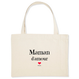 Grand Cabas - Maman d'amour - Matières recyclées - Cadeau Original - Cadeau Personnalisable - Cadeaux-Positifs.com -Unique-Blanc-