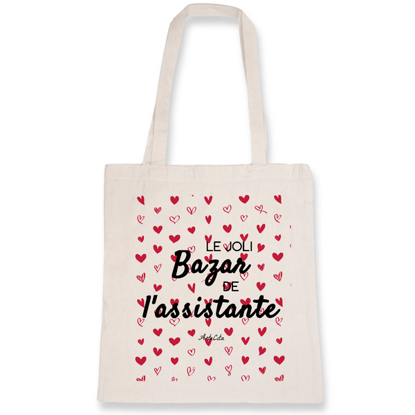 Tote Bag - Le joli Bazar de l'assistante - Cadeau éco-responsable - Cadeau Personnalisable - Cadeaux-Positifs.com -Unique-Blanc-